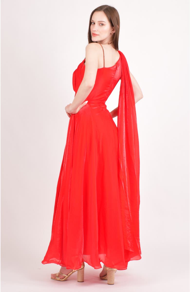 RAAS Tiana Embellished Silk Maxi Dress, Alternate, color, Red