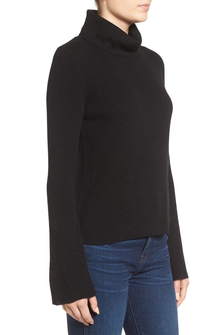 Turtleneck Sweater, Alternate, color, TRUE BLACK