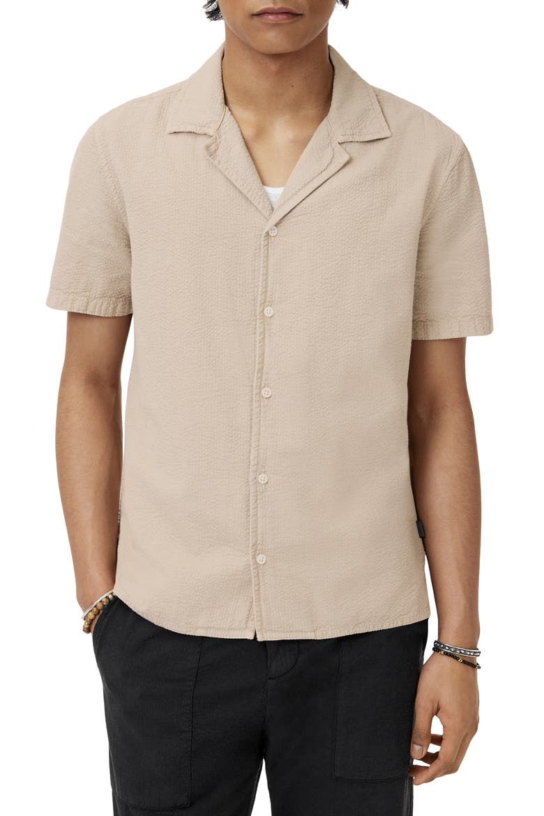 Dan Seersucker Camp Shirt, Main, color, SMOKED PEARL GREY