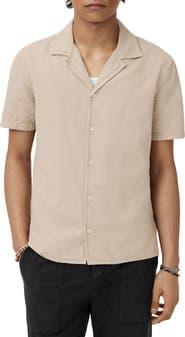 John Varvatos Dan Seersucker Camp Shirt