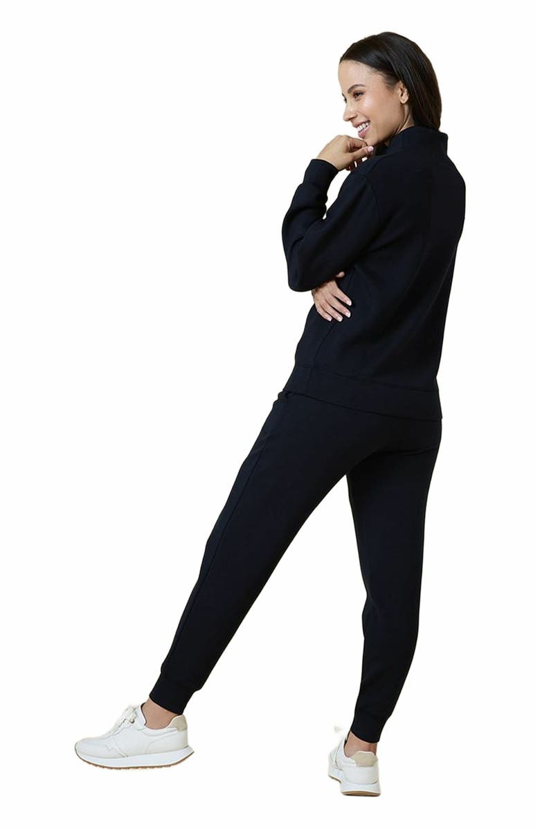 Softies Athleisure DreamTech 1/4 Zip Jogger Set, Alternate, color, Black