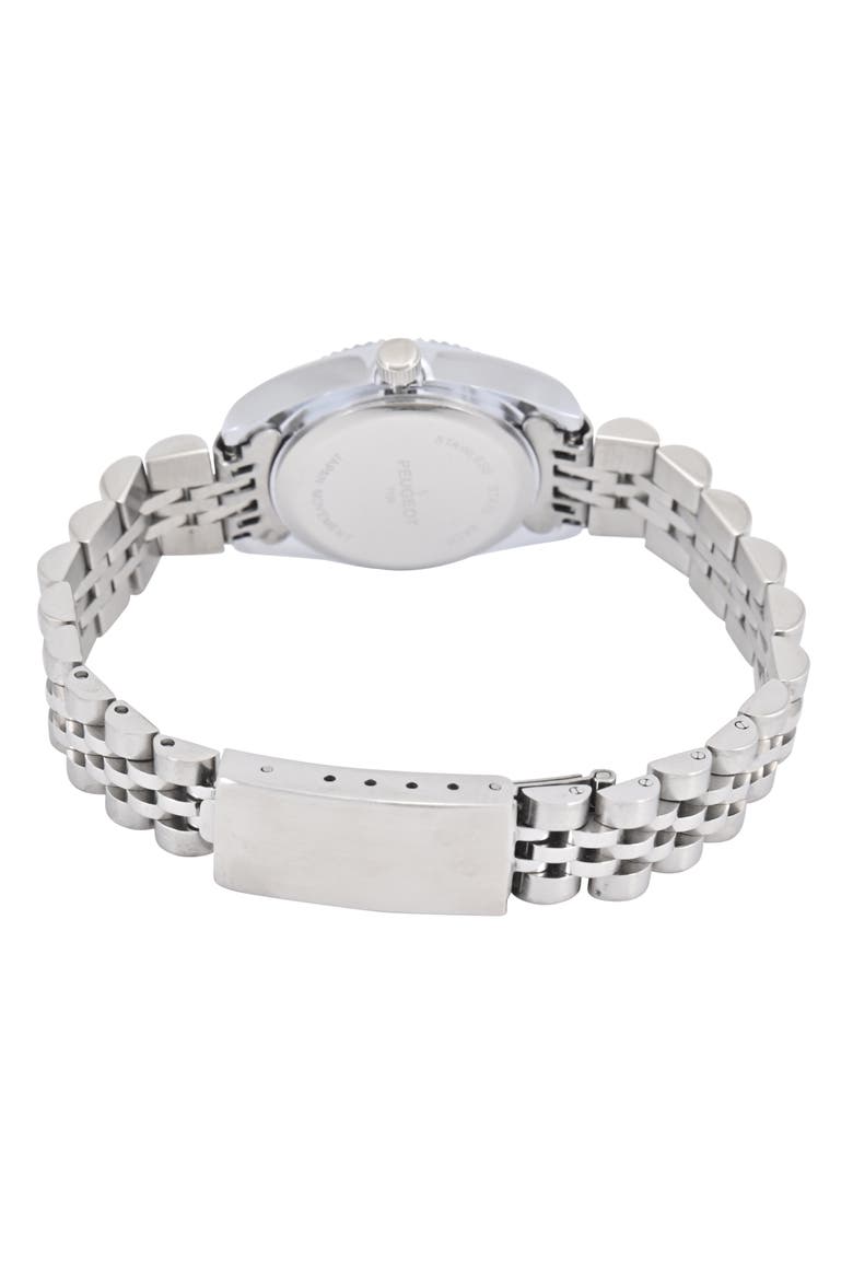 Luxury Small Face Fluted Bezel Bracelet Watch- 25MM, Alternate, color, Silver