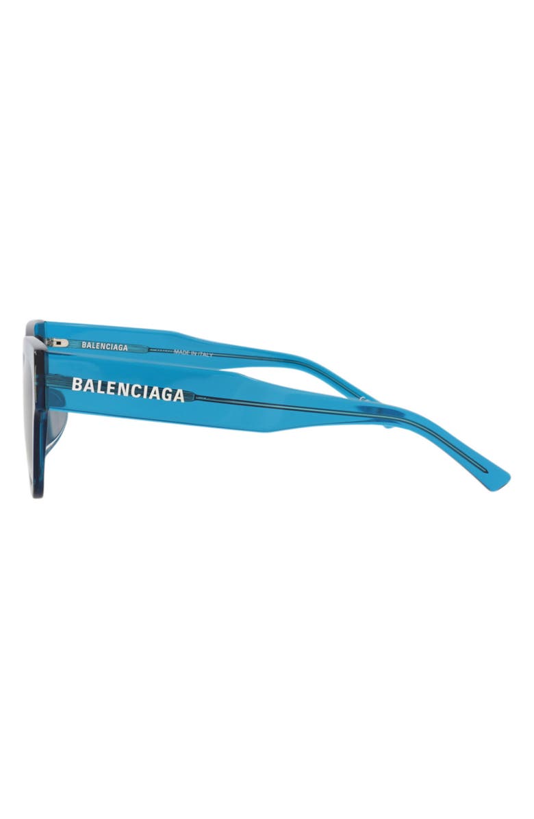 Balenciaga 56mm Square Sunglasses, Alternate, color, Blue