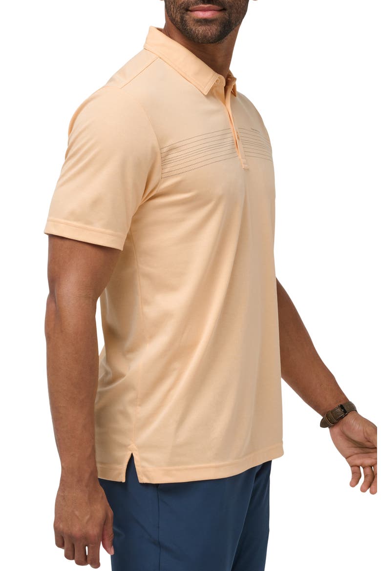 Cliff Driver Chest Stripe Piqué Polo, Alternate, color, APRICOT