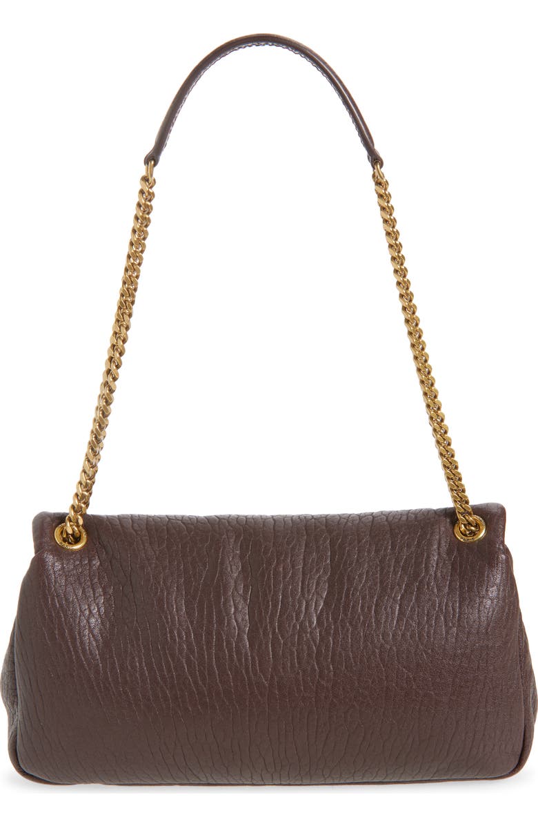 Saint Laurent Medium Calypso Leather Shoulder Bag, Alternate, color, Raisin
