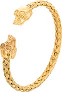 EYE CANDY LOS ANGELES 18K Gold Plated Skull Cuff Bracelet