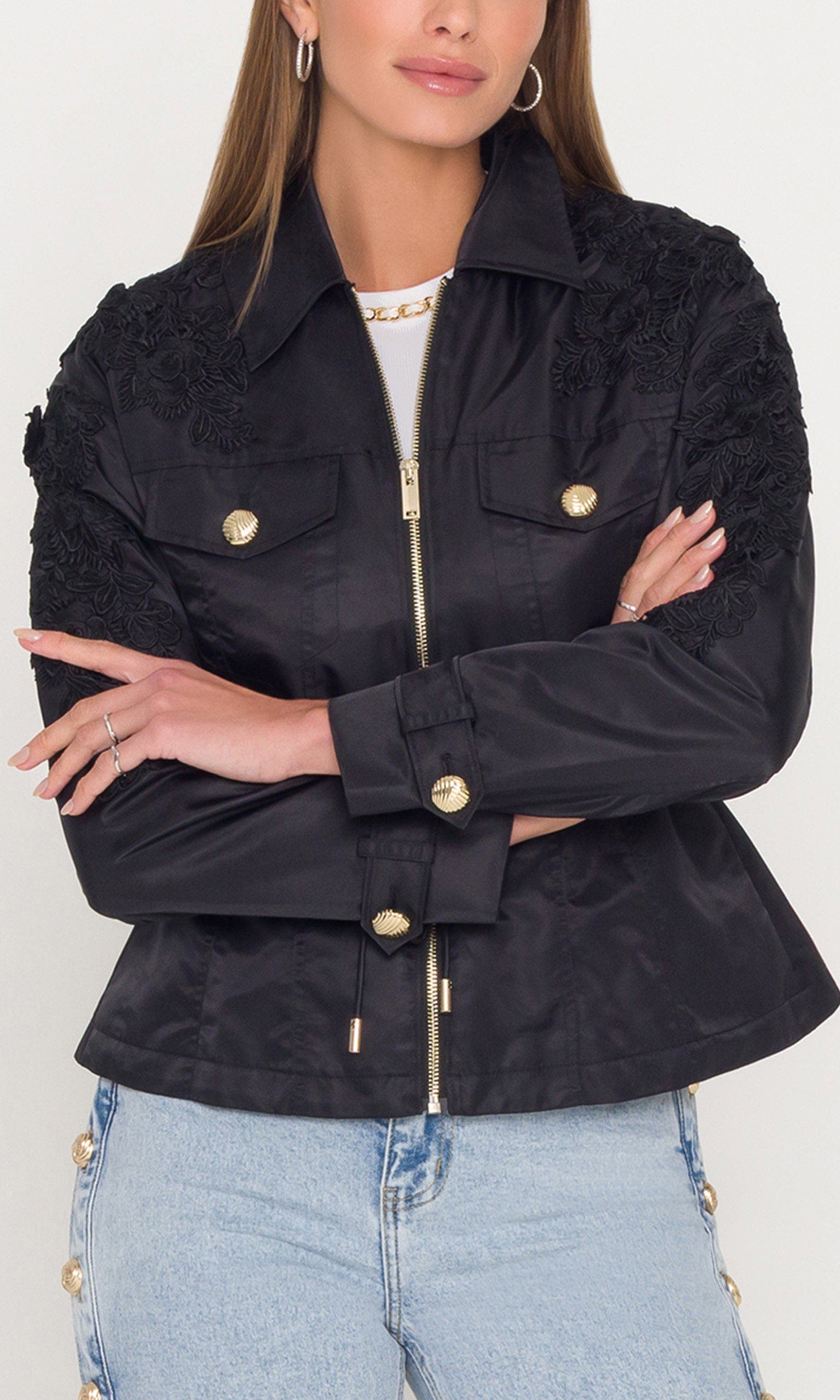 Janice Lace Combo Parka - image 2