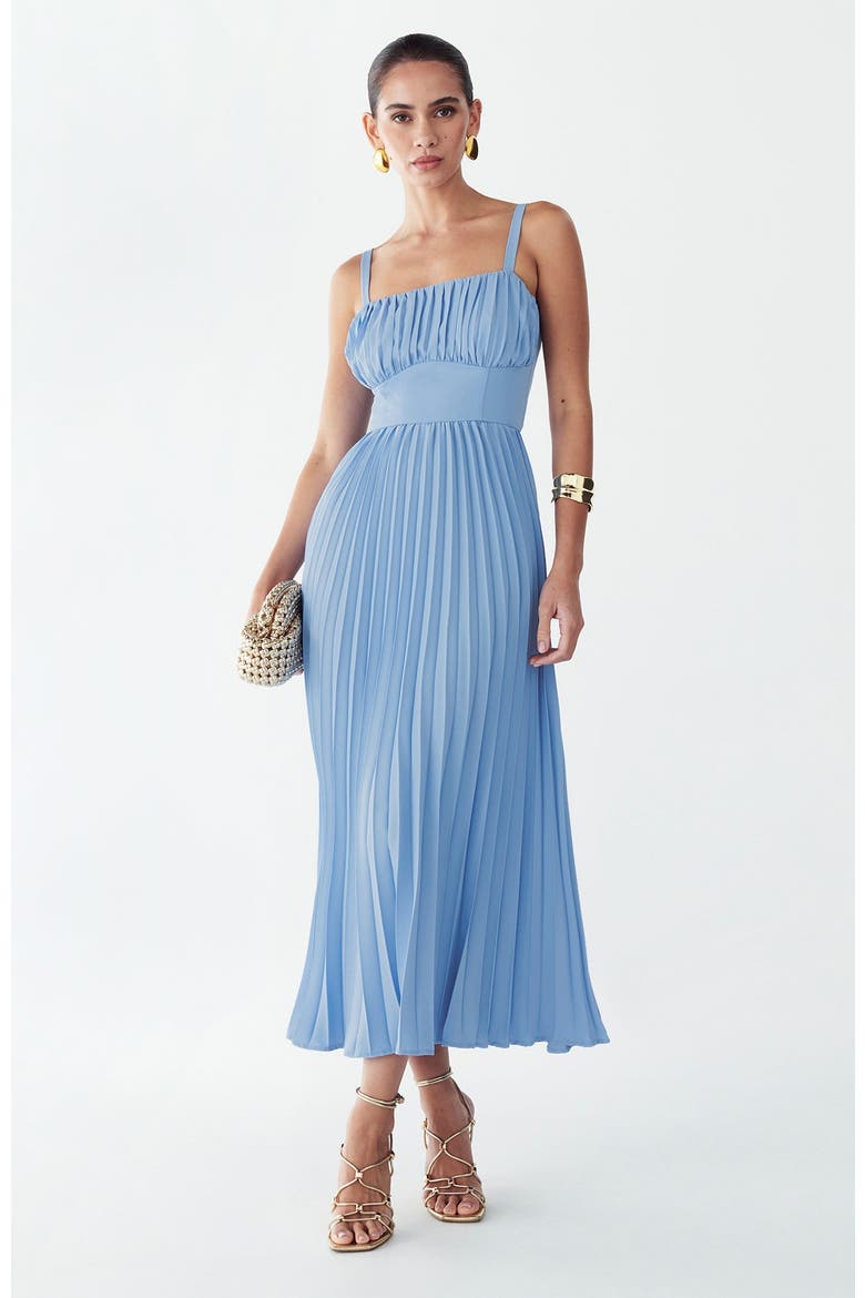 Lucie Midi Dress, Alternate, color, Cornflower Blue