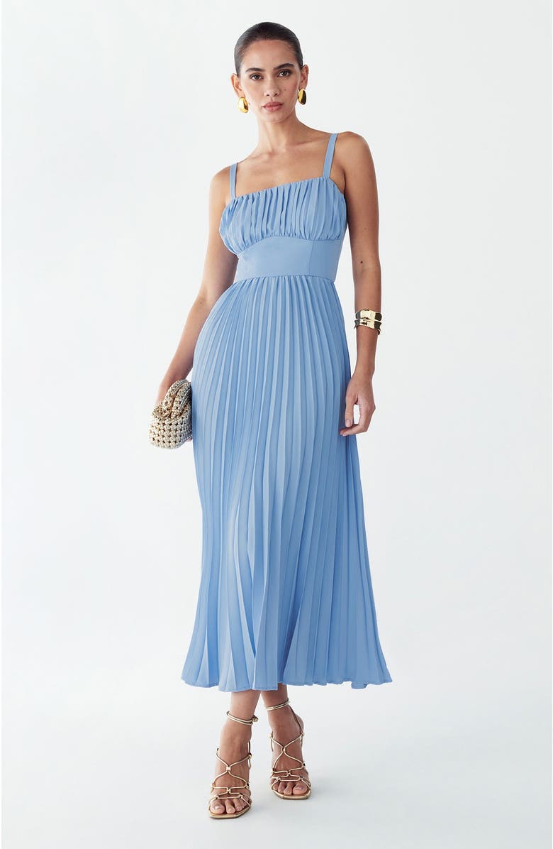 WILLA Lucie Midi Dress, Alternate, color, Cornflower Blue