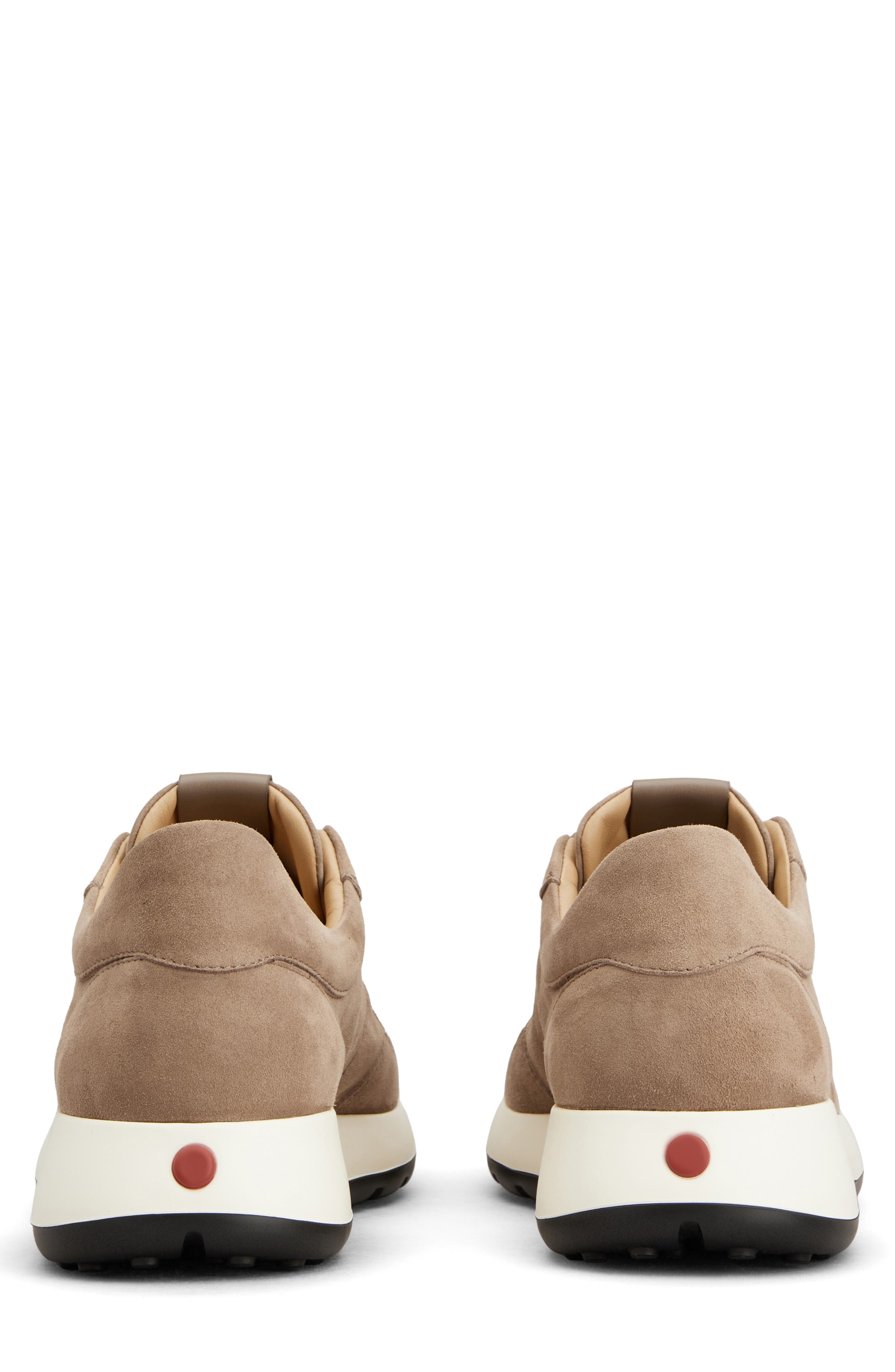 Elastic Lace Leather Sneaker, Alternate, color, CRETA CHIARO/ ARGILLA