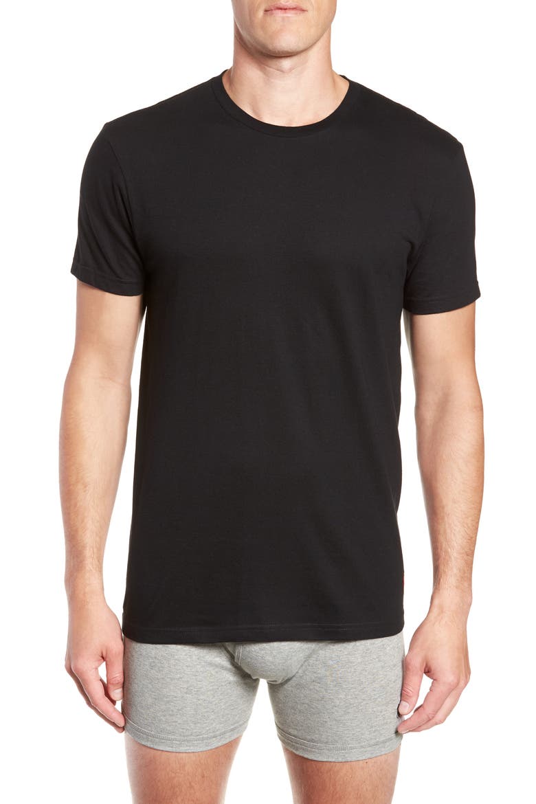 3-Pack Crewneck T-Shirts, Alternate, color, BLACK