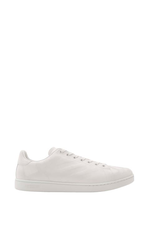 Embossed Check Leather Set Sneakers