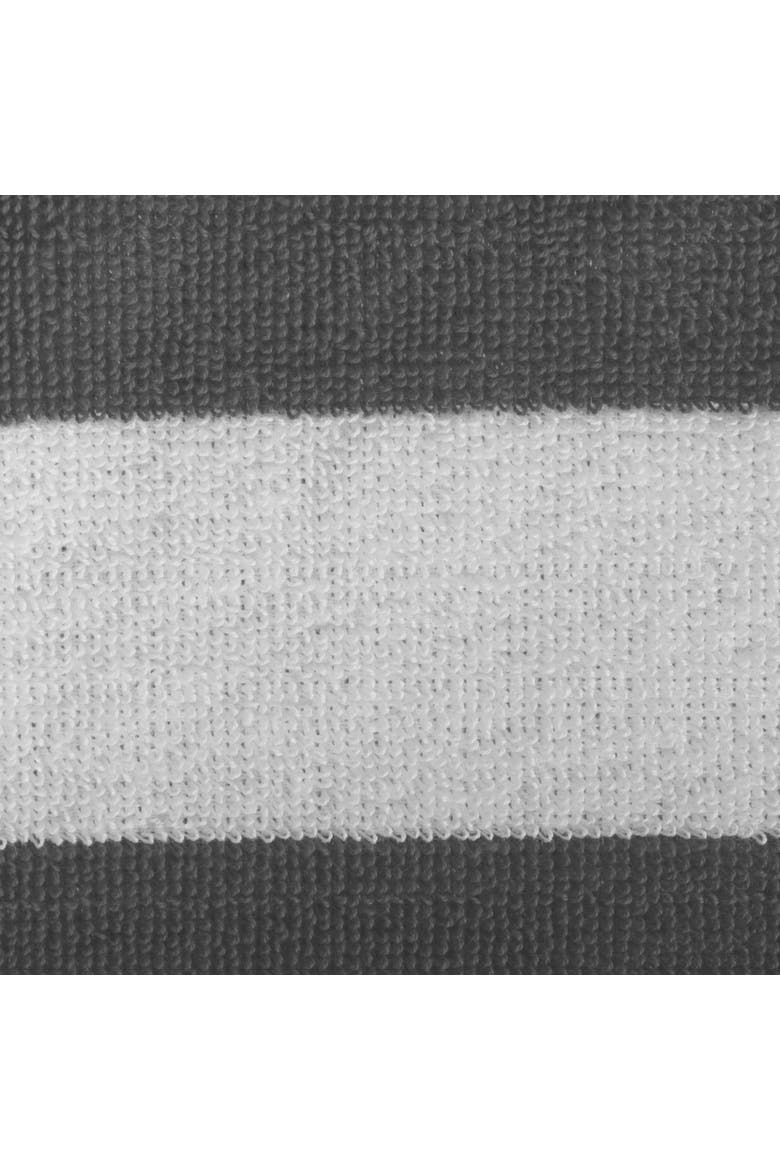 Stripe Lounge Chair Beach Towel - Top Fitted Pocket 26x82", Alternate, color, Gray