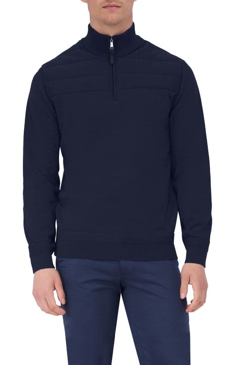 Merino Wool Quarter Zip Sweater