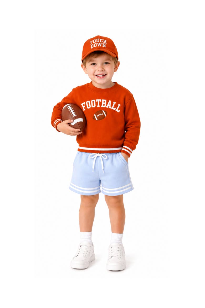 Football Crewneck Sweatshirt, Alternate, color, Burnt Orange