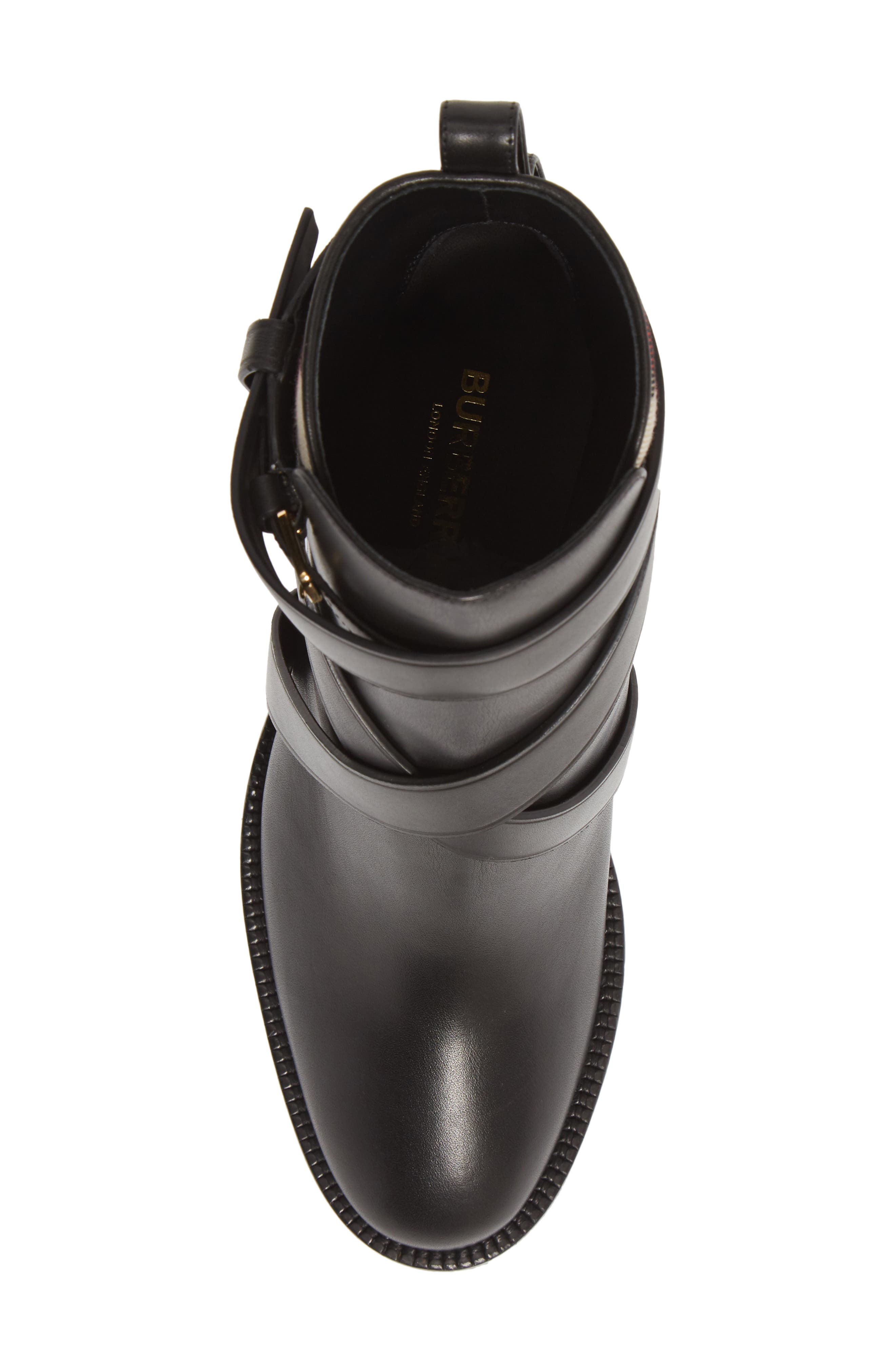Burberry Pryle Check Block Heel Bootie, Alternate, color, 