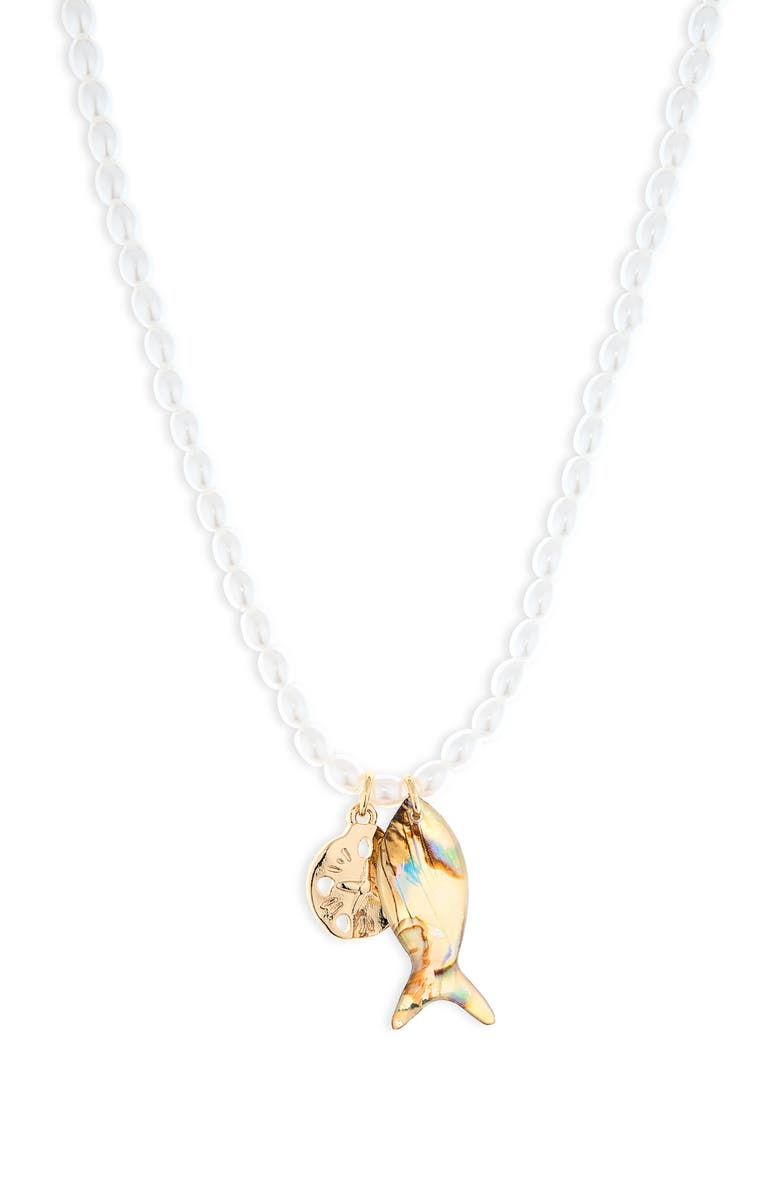 BP. Summer Vibes Charm Necklace, Main, color, Gold
