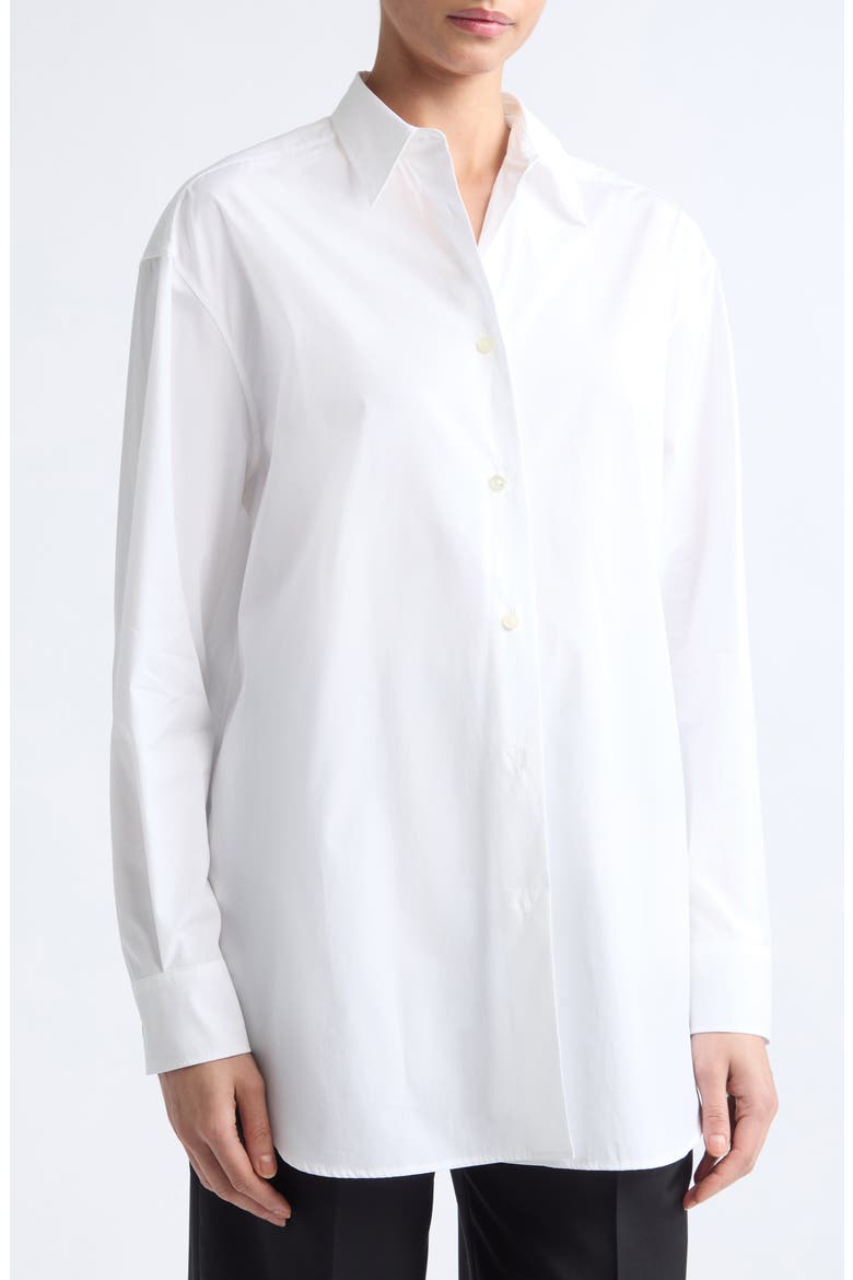 Cotton Long Sleeve Shirt, Alternate, color, OPTIC WHITE