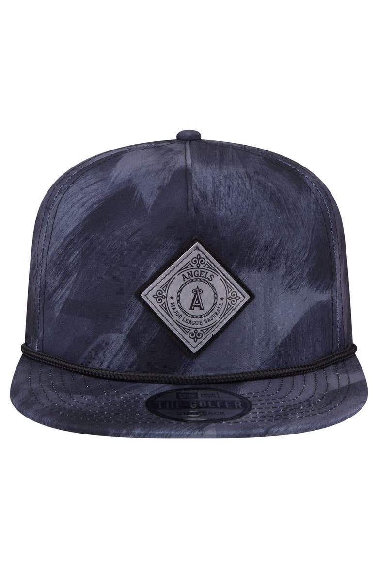 Men's New Era Navy Los Angeles Angels Printed Golfer Snapback Hat, Alternate, color, Navy