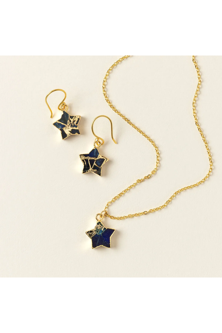 Reach for the Stars Mosaic Stone Earrings, Alternate, color, Gold