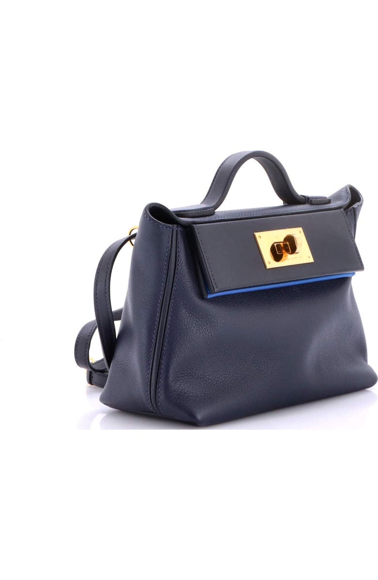 Pre-Owned Hermes 24/24 Bag Evercolor with Swift 21, Alternate, color, Bleu Nuit