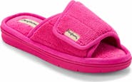 Dearfoams Mickey Terry Adjustable Shower Slide Slipper