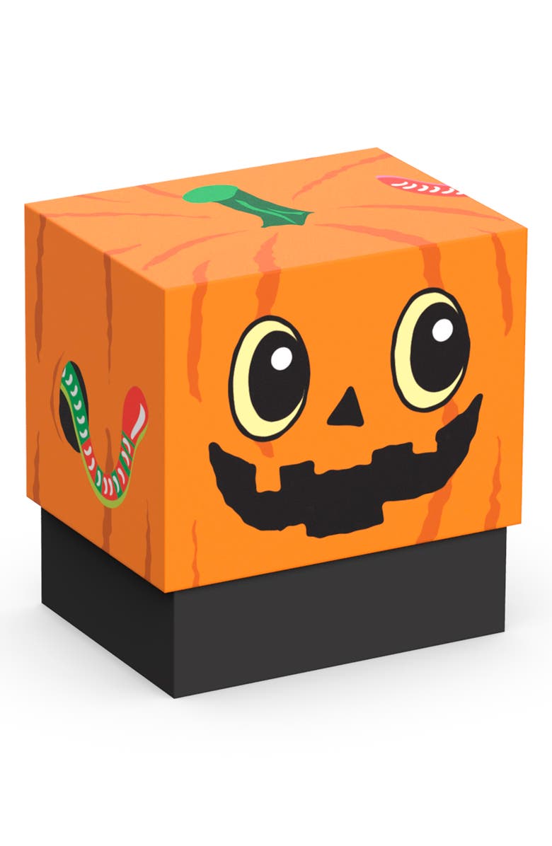 Happy Socks Assorted 2-Pack Trick or Treat Cotton Blend Socks Gift Box, Alternate, color, Orange