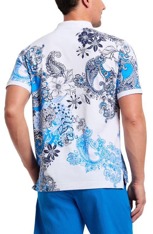 Robert Graham Orzell Paisley Print Cotton Polo