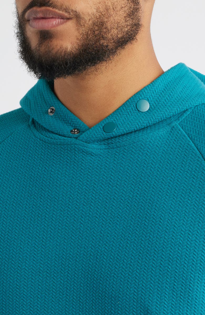 Swannies Luke Hooded Cotton Blend Performance Pullover, Alternate, color, Deep-Lake