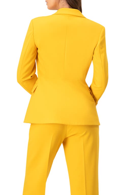 Ivonne Tailored Blazer With Flap Pockets In Yellow