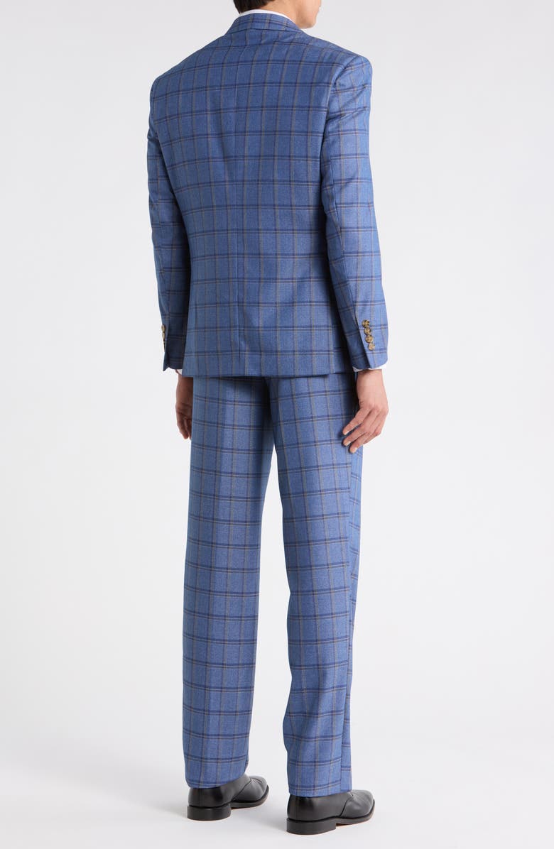 Gino Vitale Slim Fit Plaid Stretch Two-Piece Suit, Alternate, color, Blue