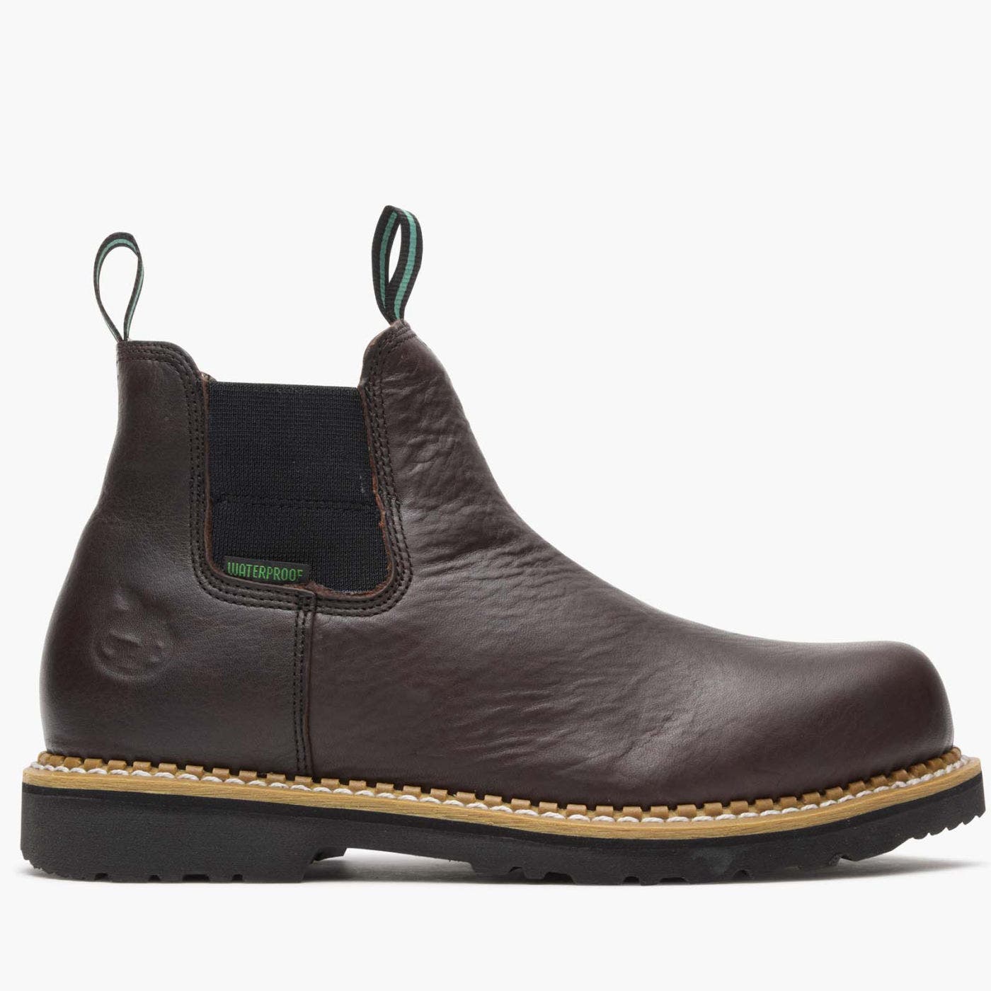 Georgia Boot High Romeo Steel Toe Boot, Main, color, Soggy Brown