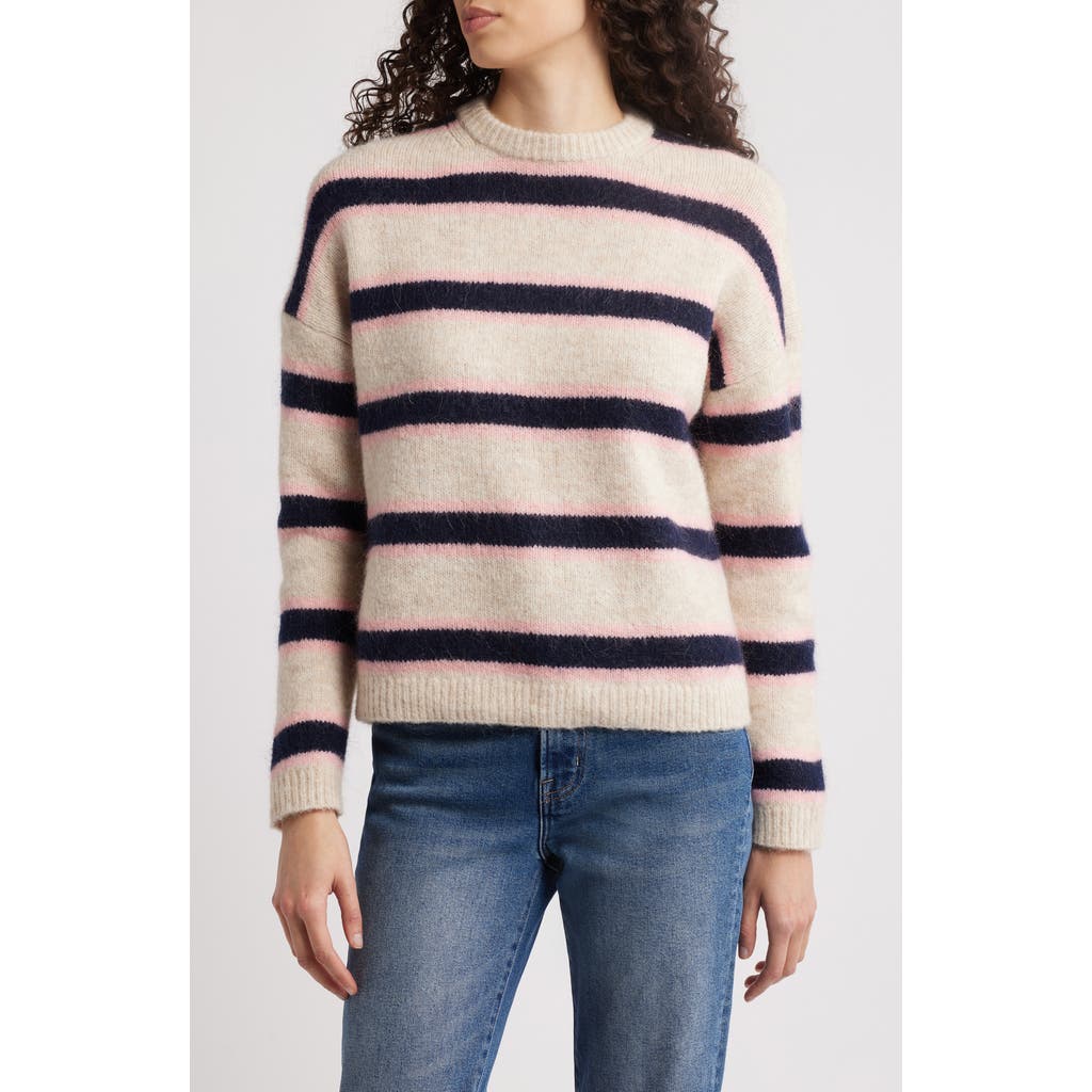 BODEN BODEN ROSEMARY RELAXED FLUFFY STRIPE SWEATER