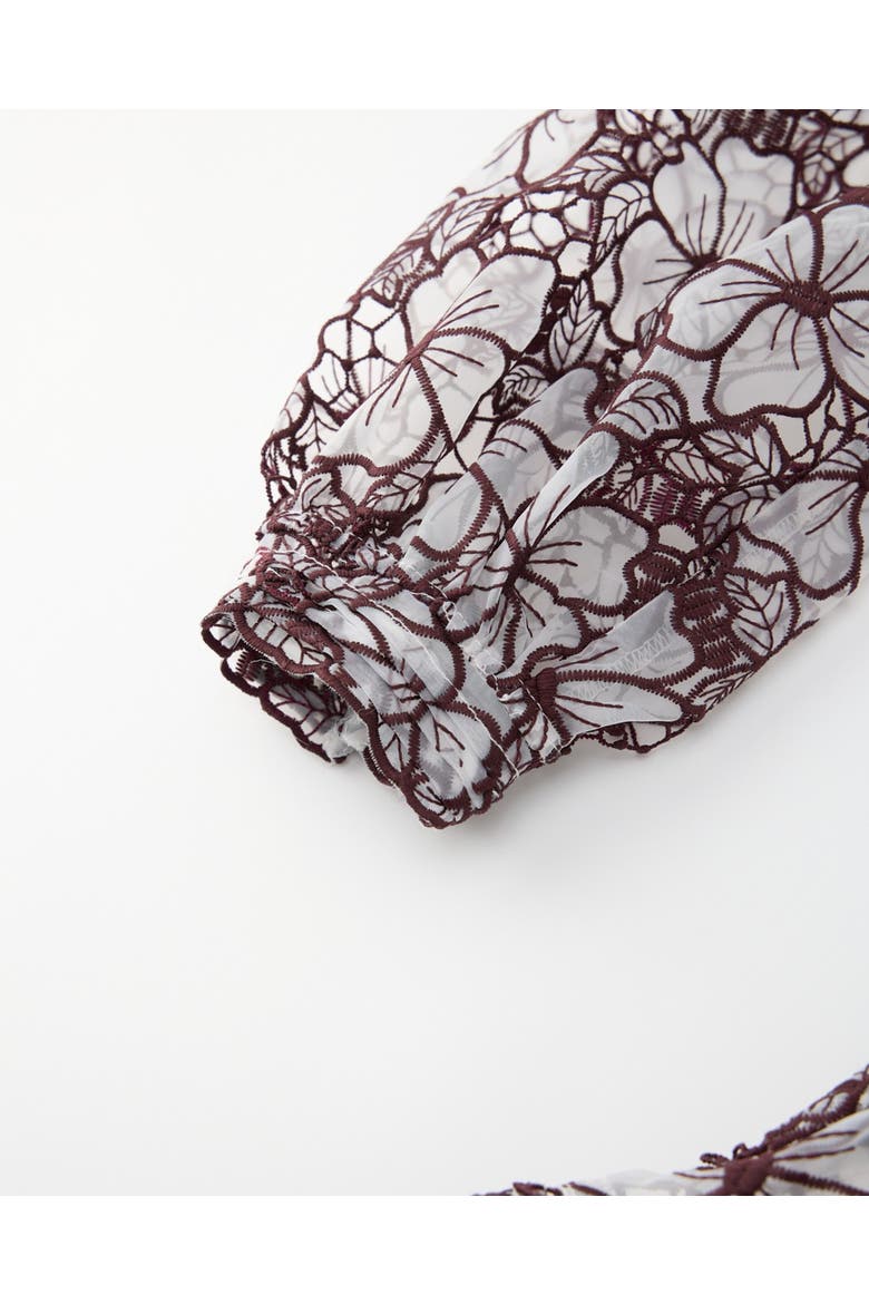 Chelsea Cotton Embroidered Dress, Alternate, color, Wine