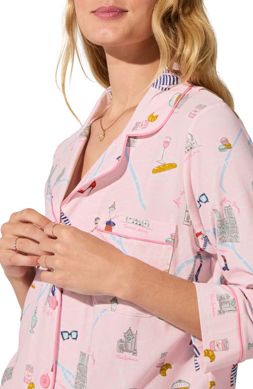 Bedhead Pajamas Print Stretch Organic Cotton Crop Pajamas In Multi