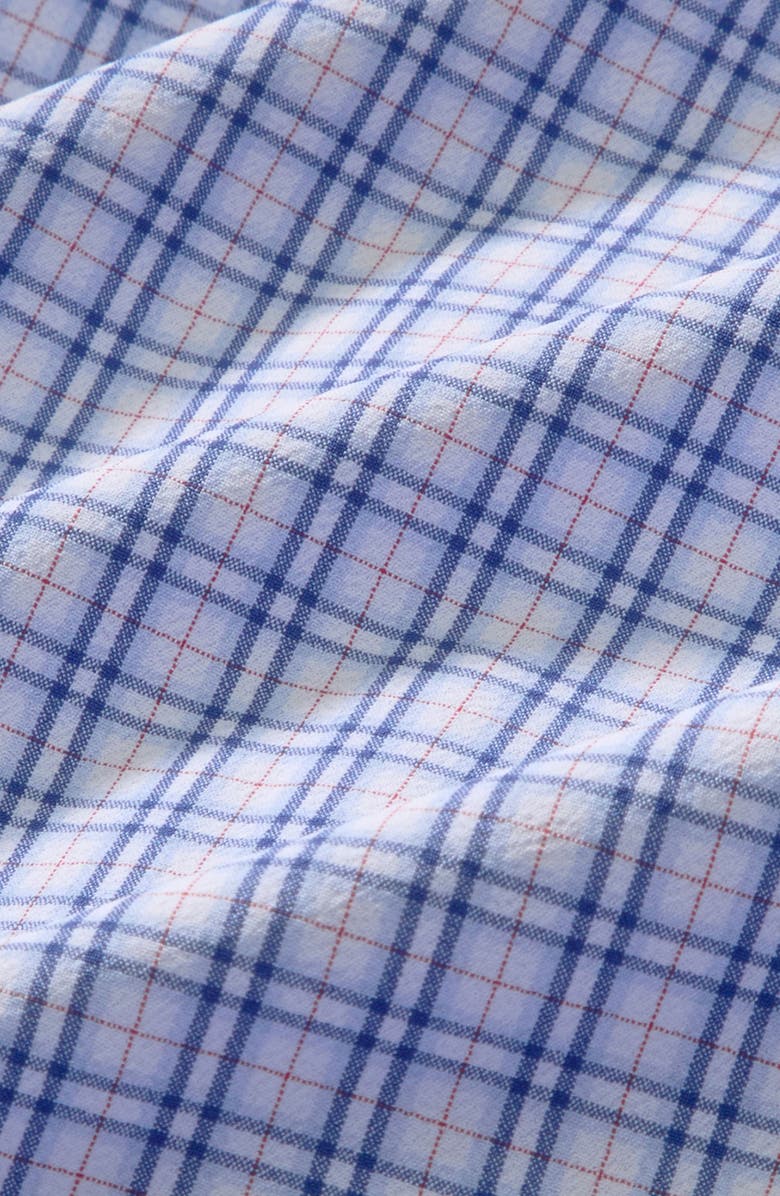 Mizzen+Main Leeward Trim Fit Cobalt Denis Plaid Button-Up Shirt, Alternate, color, Cobalt Denis Plaid