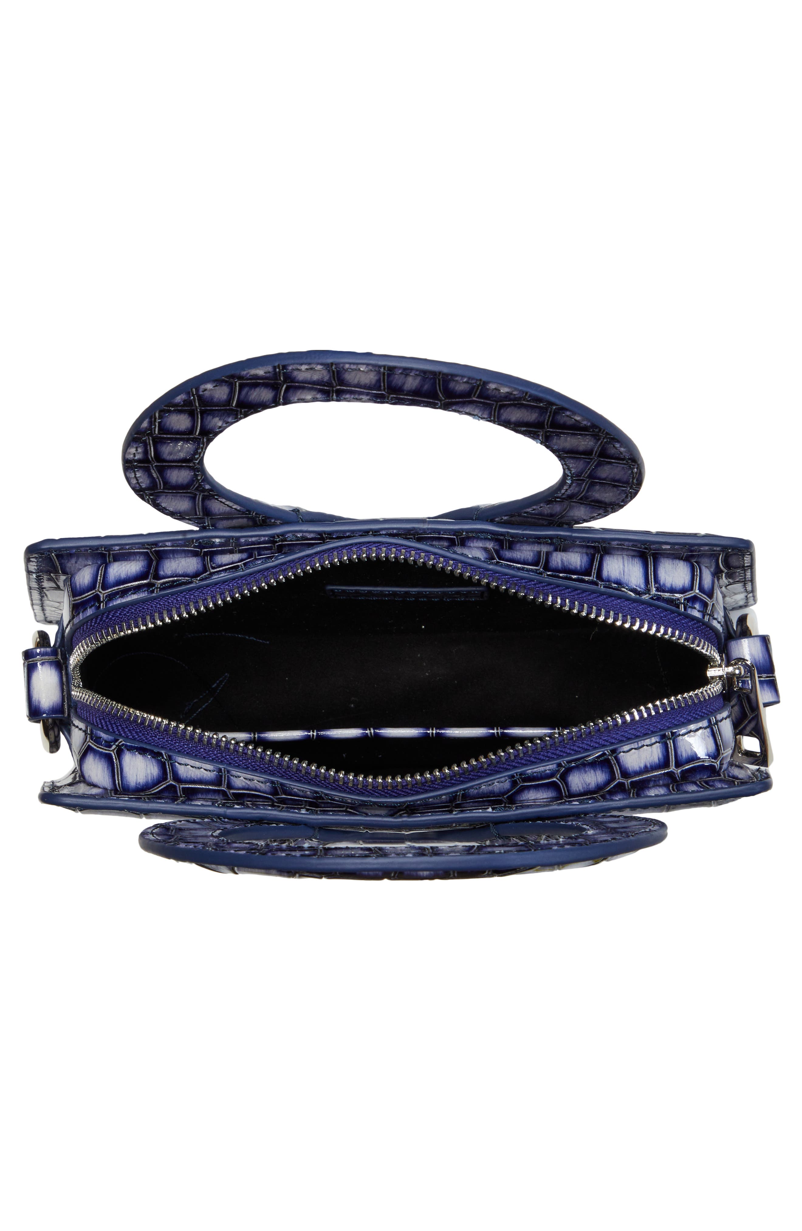 Luar Ana Mini Croc Embossed Leather Top Handle Bag, Alternate, color, 