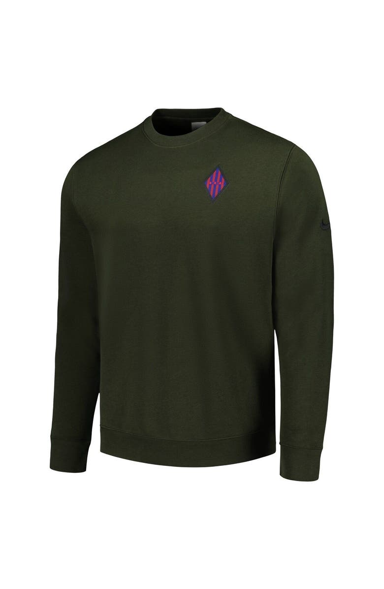 Nike Men's Nike Olive Barcelona Club Pullover Sweatshirt, Alternate, color,