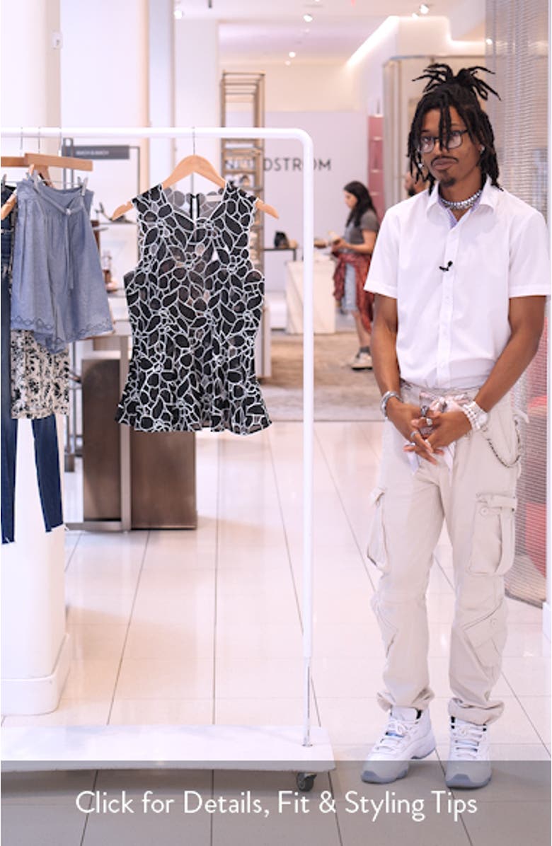 Ali Embroidered Cutout Sleeveless Top, sales video thumbnail