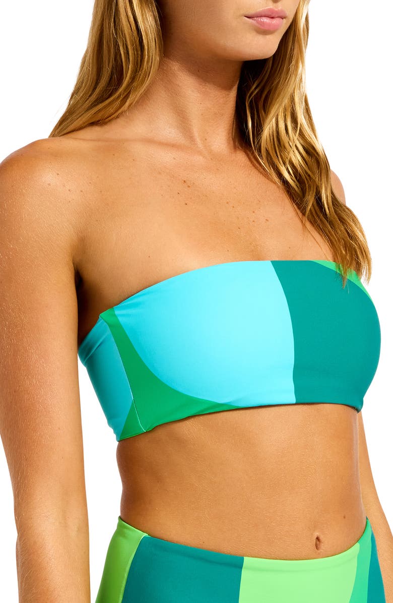 Seafolly Reversible Strapless Tube Bikini Top, Alternate, color, Vivid Green