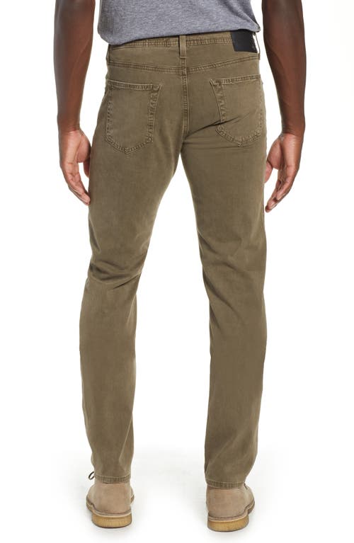 Ag Tellis Sueded Stretch Sateen Slim Leg Pants In Green