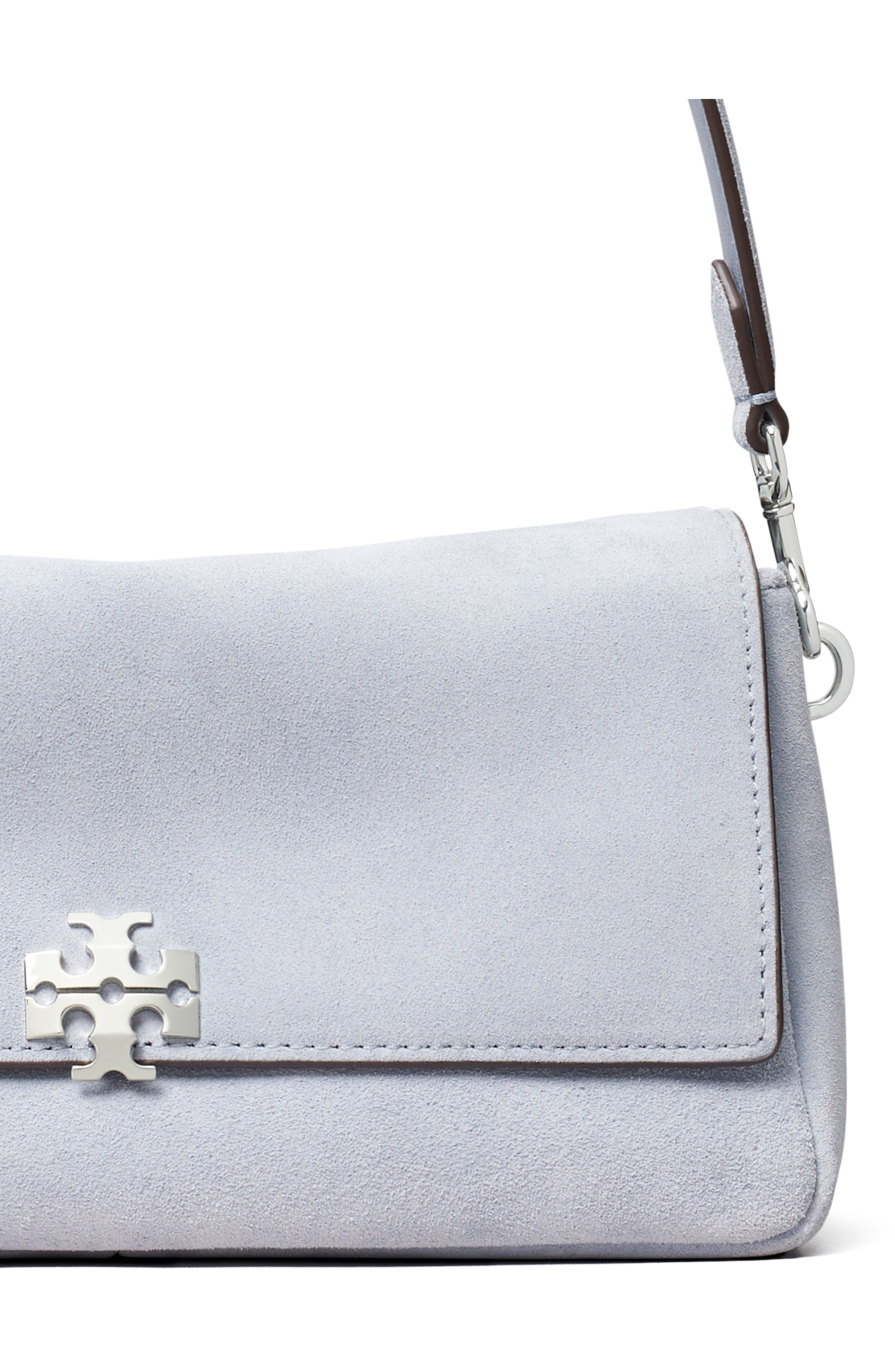 Tory Burch Small Charlie Shoulder Bag, Alternate, color, Light Blue