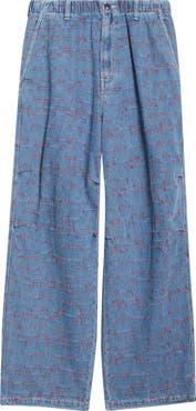 PLEASURES Strokes Denim Parachute Pants