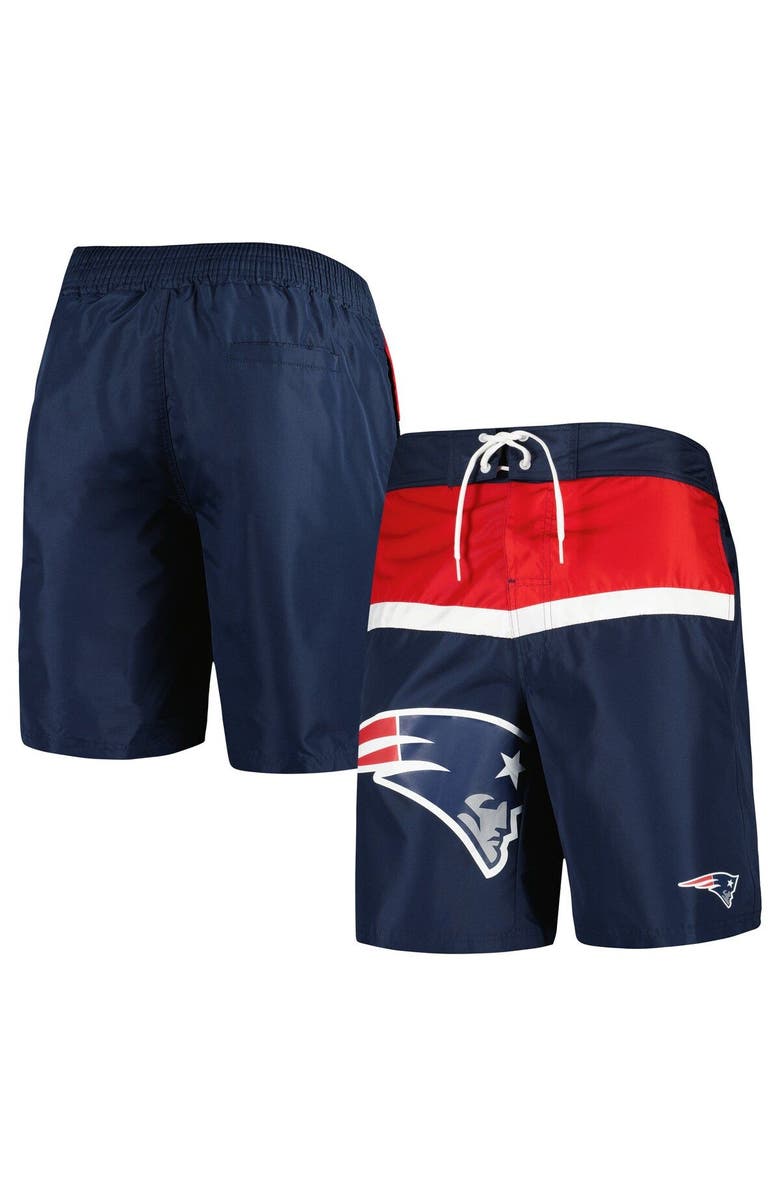 G-III SPORTS BY CARL BANKS Men's G-III Sports by Carl Banks Navy New England Patriots Sea Wind Swim Trunks, Main, color, Navy