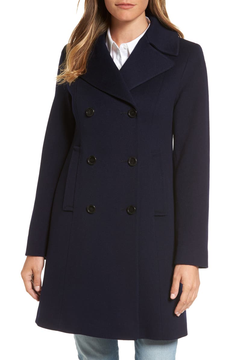 Fleurette Double Breasted Loro Piana Wool Coat, Main, color, 