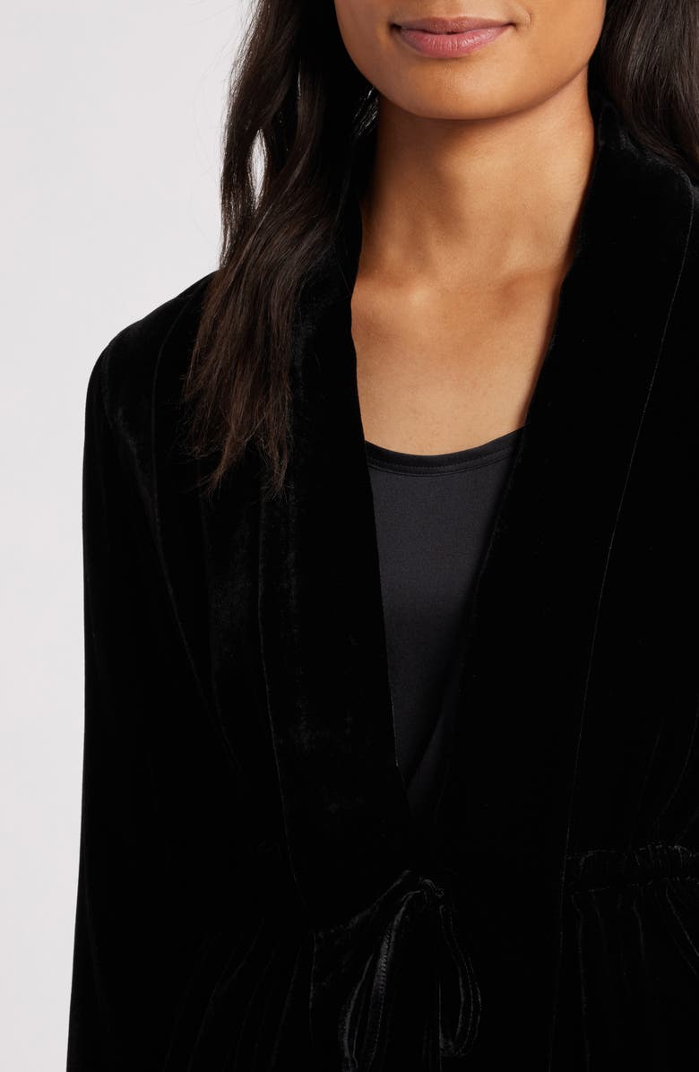 Eileen Fisher Shawl Collar Velvet Jacket, Alternate, color, 