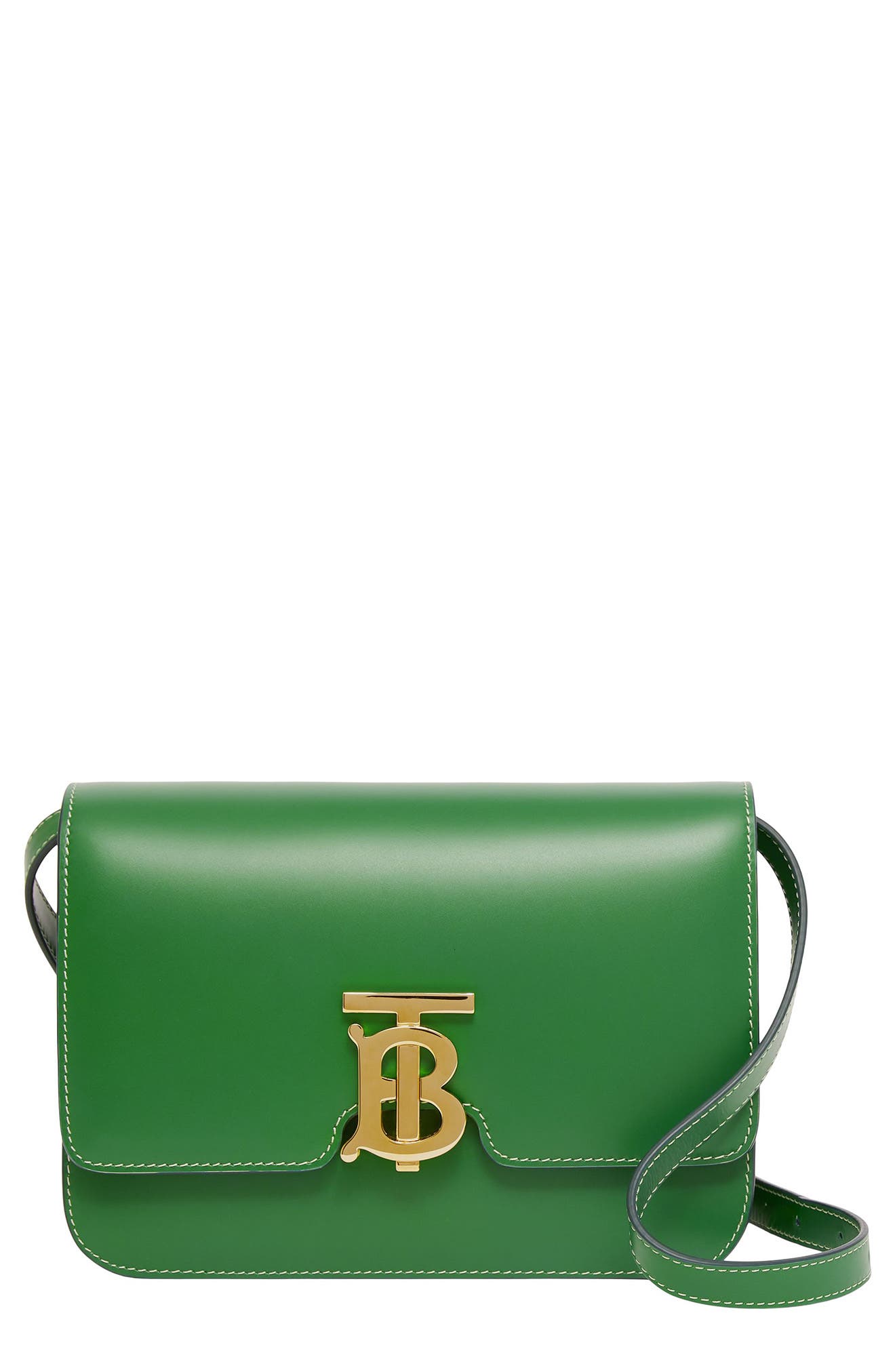 Burberry Small TB Monogram Leather Crossbody Bag, Main, color, 