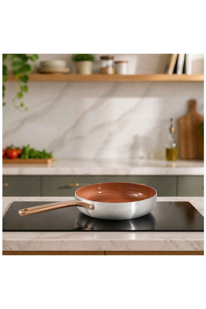 Belly Tri-Ply Stainless Steel Skillet, Alternate, color, WARM BLUSH