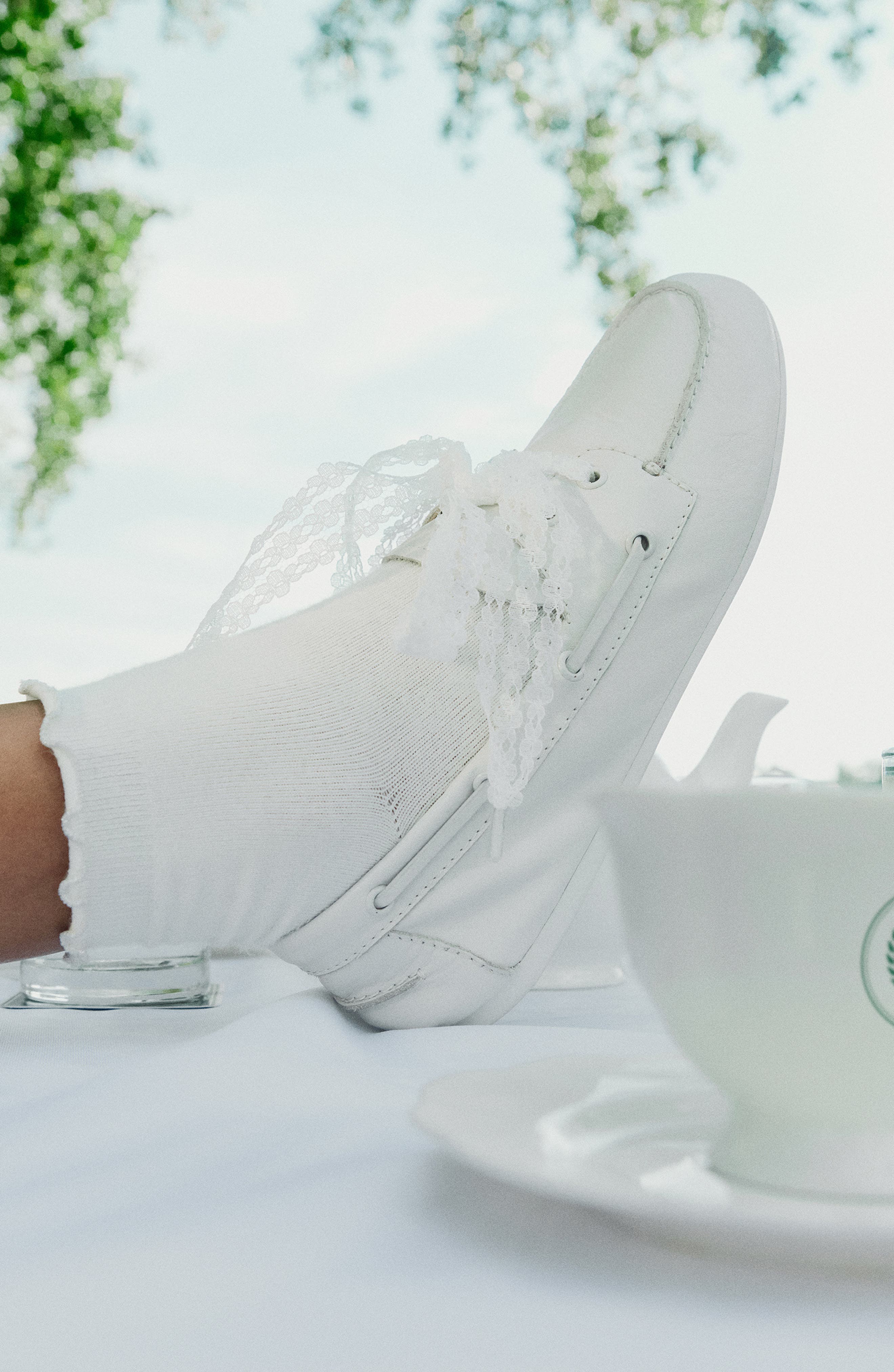 ALDO Sail Boat Shoe, Alternate, color, White/ Bone