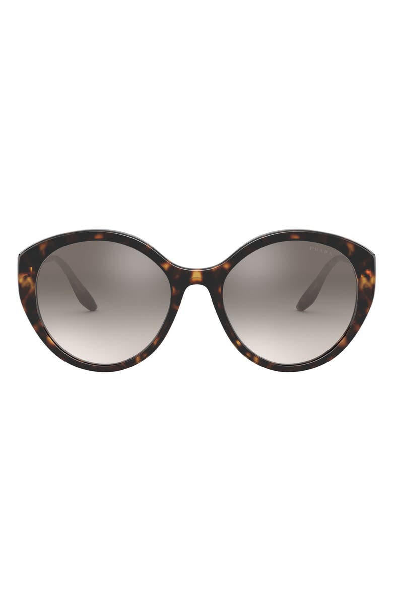 Prada Phantos 55mm Gradient Cat Eye Sunglasses, Main, color, Brown